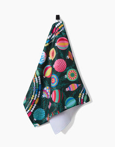 Shiny Ornaments Kitchen Tea Towel by Geometry