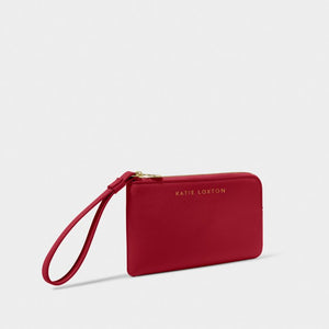 Small Wristlet Pouch - Garnet Red