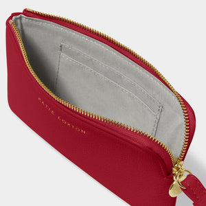 Small Wristlet Pouch - Garnet Red