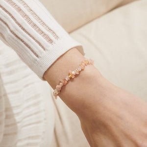 Sunstone Manifestones Adjustable Bracelet In Gold-Tone Plating