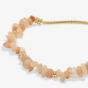 Sunstone Manifestones Adjustable Bracelet In Gold-Tone Plating