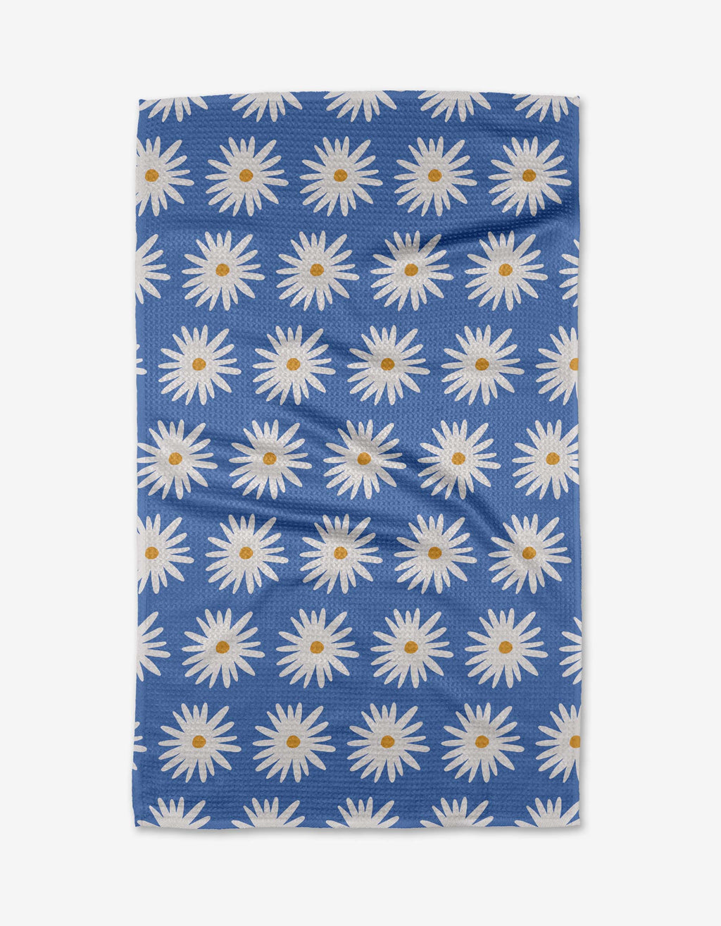 Blue Daisies Kitchen Tea Towel by Geometry