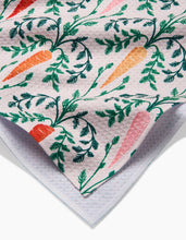 Load image into Gallery viewer, Carrot Damask Kitchen Tea Towel by Geometry
