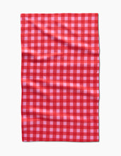 Load image into Gallery viewer, Cherry Gingham Kitchen Tea Towel by Geometry
