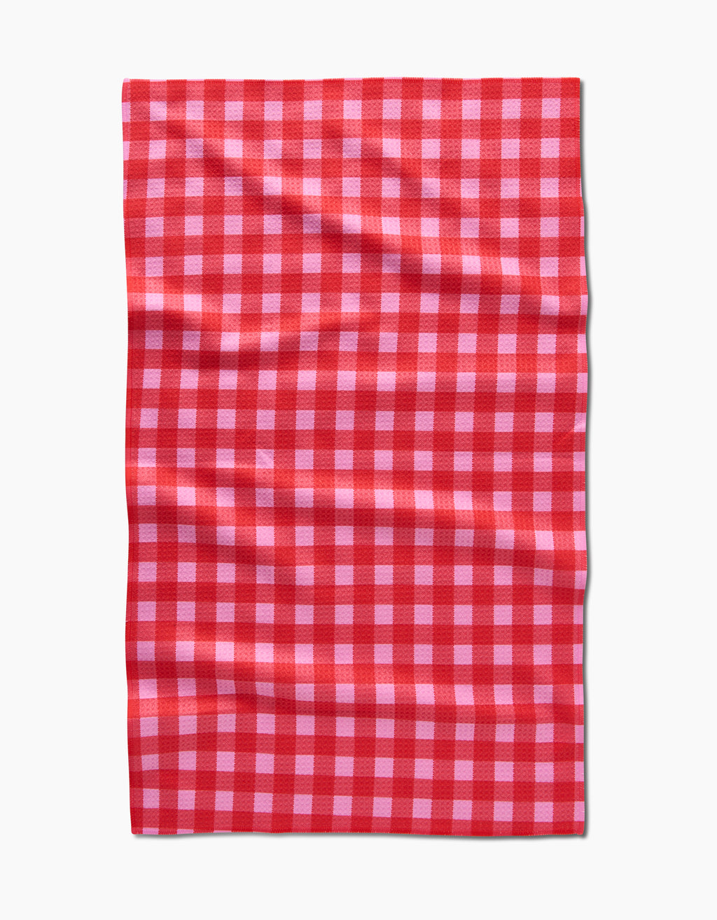 Cherry Gingham Kitchen Tea Towel by Geometry