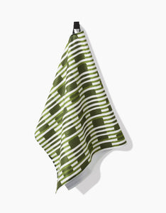 Clover Stripe Kitchen Tea Towel by Geometry