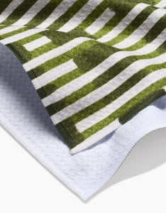 Clover Stripe Kitchen Tea Towel by Geometry