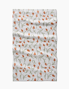 Crayon Floral Kitchen Tea Towel by Geometry