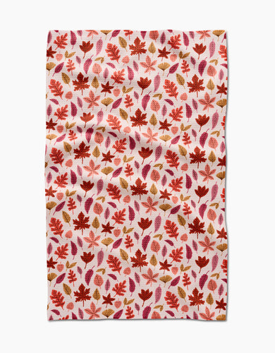 Fall Leaves Kitchen Tea Towel by Geometry