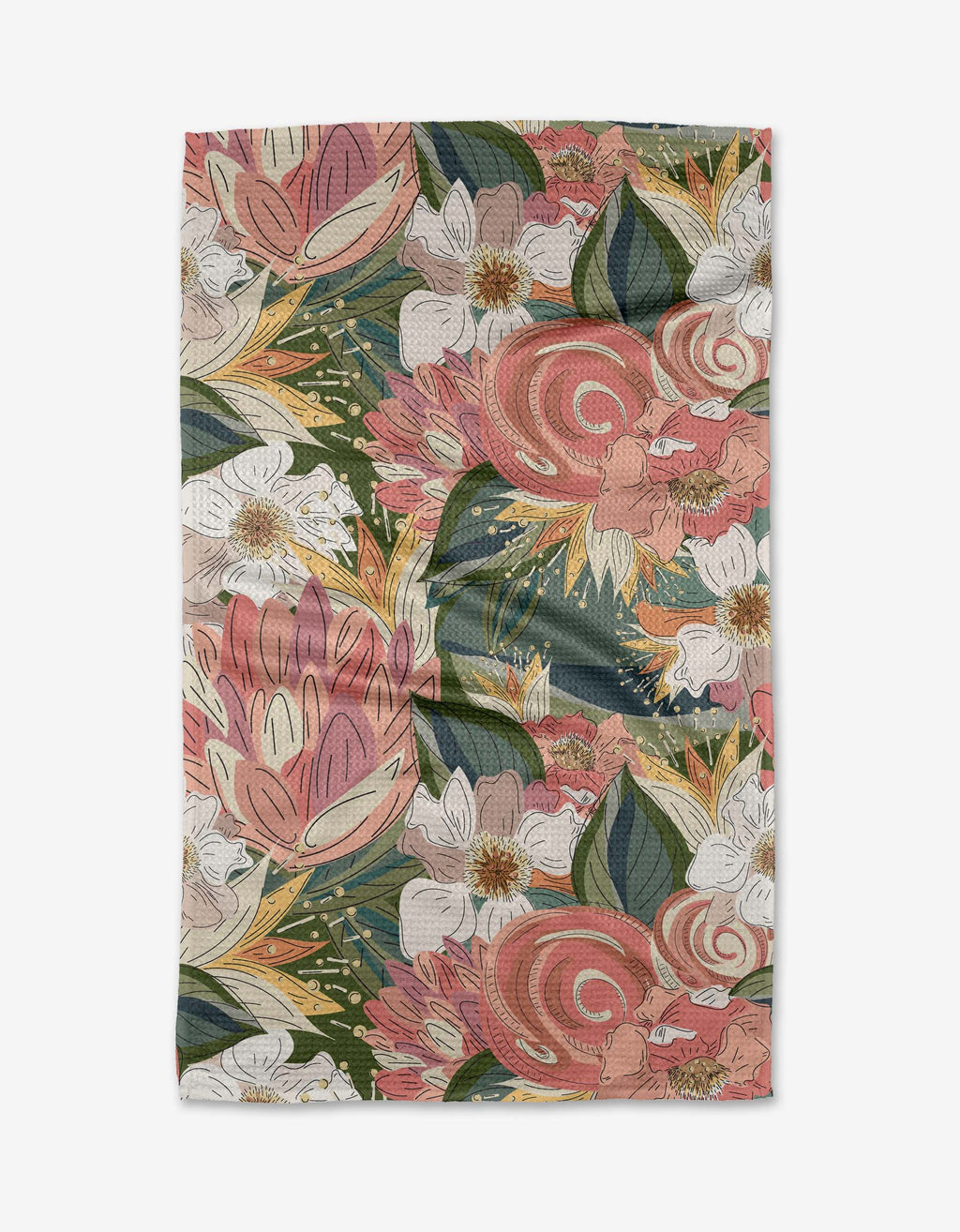 Flower Explosion Kitchen Tea Towel by Geometry