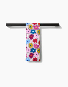 Flower Fling Kitchen Tea Towel by Geometry