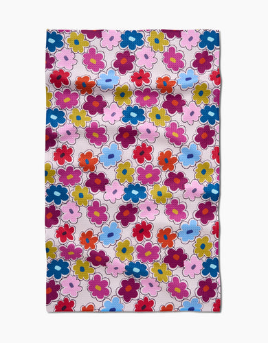 Flower Fling Kitchen Tea Towel by Geometry