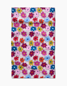 Flower Fling Kitchen Tea Towel by Geometry