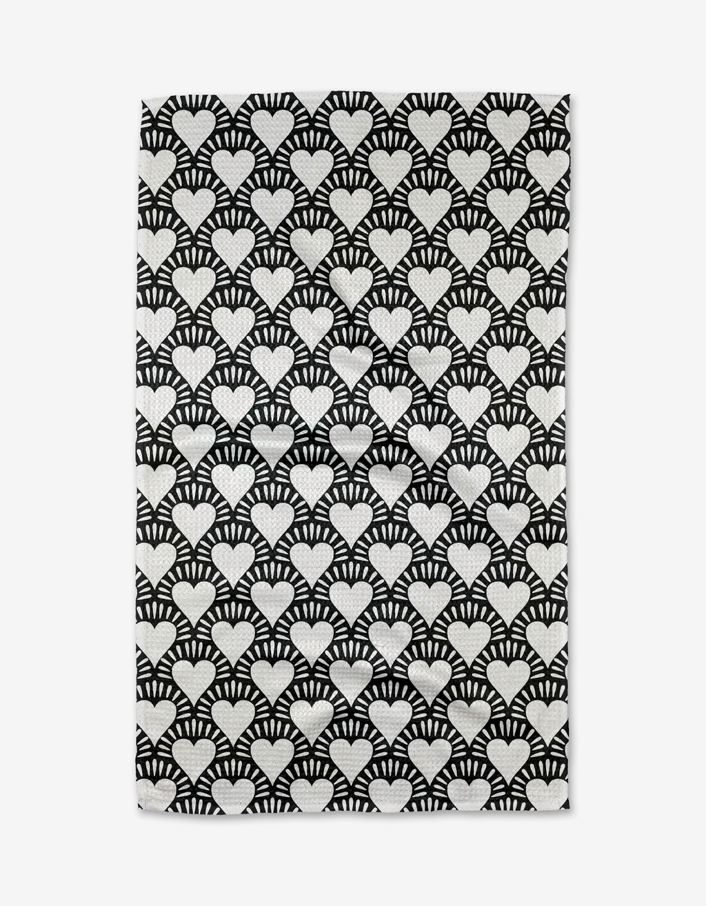 Heartthrob Onyx Kitchen Tea Towel by Geometry