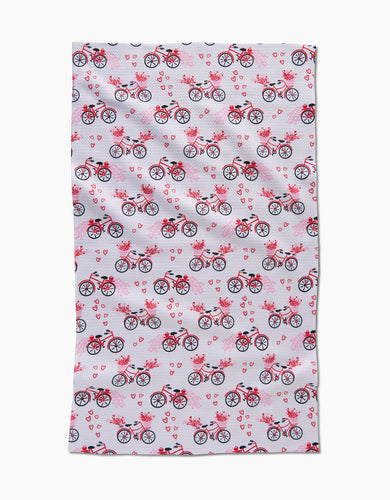 Love Bikes Kitchen Tea Towel by Geometry