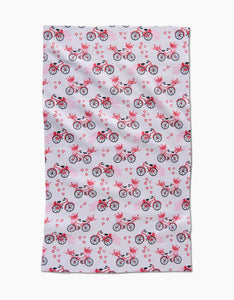 Love Bikes Kitchen Tea Towel by Geometry