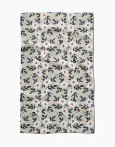 Painted Spring Flowers Kitchen Tea Towel by Geometry