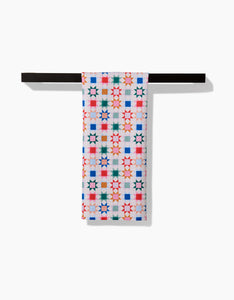 Patchwork Picnic Kitchen Tea Towel by Geometry