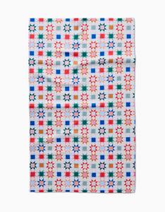 Patchwork Picnic Kitchen Tea Towel by Geometry