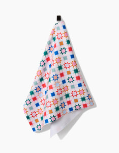 Patchwork Picnic Kitchen Tea Towel by Geometry