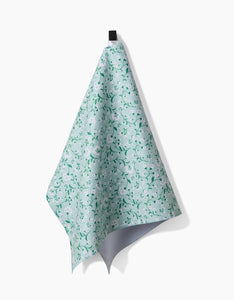 Plumbago Bloom  Kitchen Tea Towel by Geometry