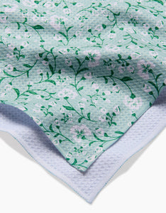 Plumbago Bloom  Kitchen Tea Towel by Geometry