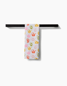 Retro Watering Cans Kitchen Tea Towel by Geometry