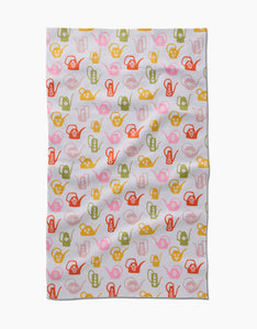 Retro Watering Cans Kitchen Tea Towel by Geometry