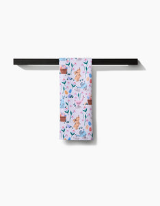 Spring Bunnies Kitchen Tea Towel by Geometry