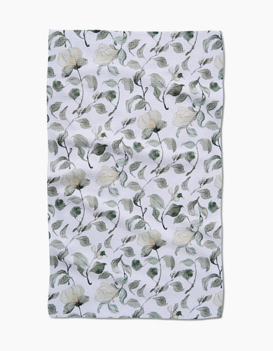 Spring Floral Blossoms Kitchen Tea Towel by Geometry