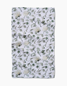 Spring Floral Blossoms Kitchen Tea Towel by Geometry