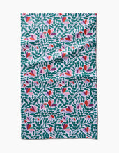 Load image into Gallery viewer, Spring Wavy Leaves Kitchen Tea Towel by Geometry
