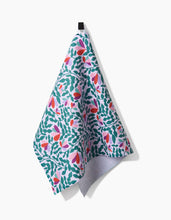 Load image into Gallery viewer, Spring Wavy Leaves Kitchen Tea Towel by Geometry
