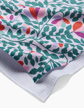 Load image into Gallery viewer, Spring Wavy Leaves Kitchen Tea Towel by Geometry
