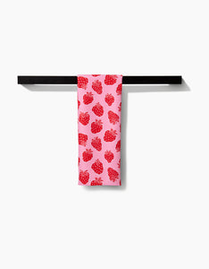 Strawberry Fields Kitchen Tea Towel by Geometry