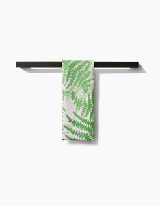 Swaying Leaf Kitchen Tea Towel by Geometry