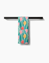 Load image into Gallery viewer, Tranquil Tulips Kitchen Tea Towel by Geometry
