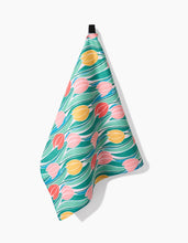 Load image into Gallery viewer, Tranquil Tulips Kitchen Tea Towel by Geometry
