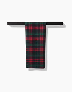 Very Merry Plaid Kitchen Tea Towel by Geometry