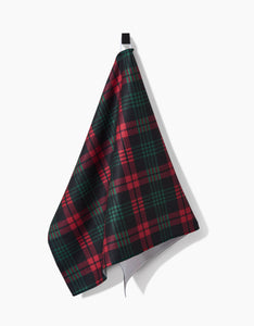 Very Merry Plaid Kitchen Tea Towel by Geometry