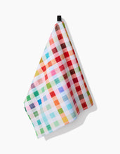 Load image into Gallery viewer, Woven Spring Plaid Kitchen Tea Towel by Geometry
