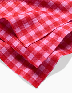 Cherry Gingham Luxe Washcloth Set of 3 by Geometry