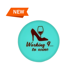 Working 9 to Wine - Blue - Single Wine Cap