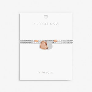 Lila Heart Bracelet - Silver/Rose Gold