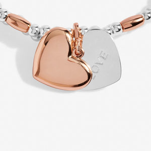 Lila Heart Bracelet - Silver/Rose Gold