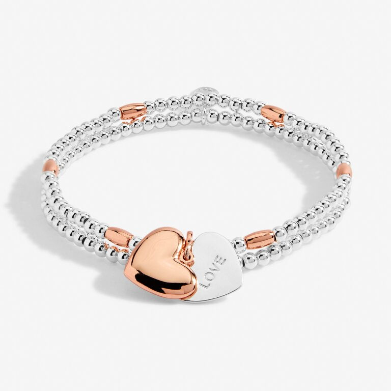 Lila Heart Bracelet - Silver/Rose Gold