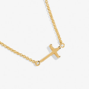 A Little 'Faith' Necklace in Gold-Tone Plating