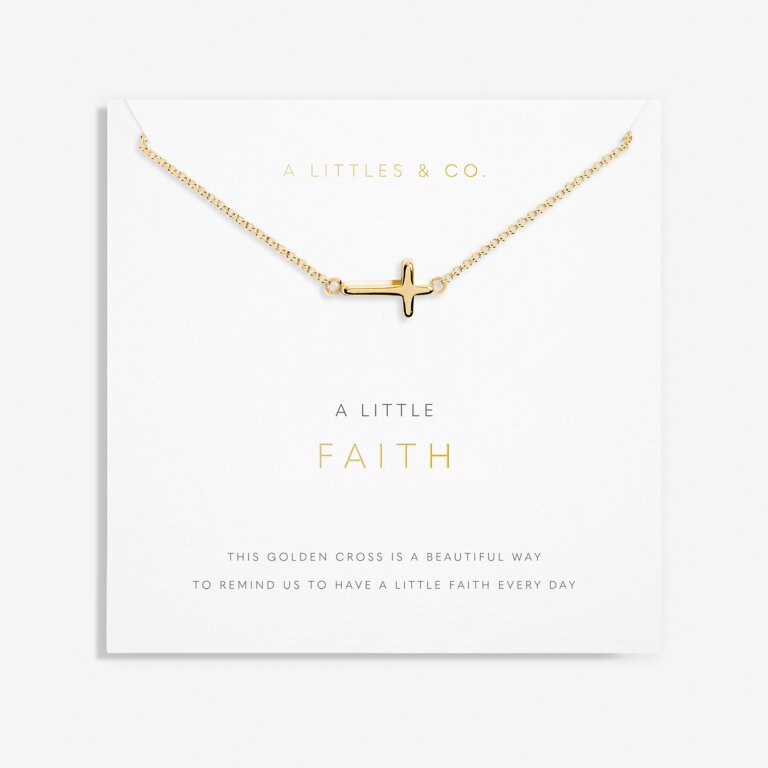 A Little 'Faith' Necklace in Gold-Tone Plating