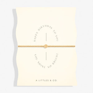 Share Happiness 'Happy Birthday To You, You Shine So Bright' Bracelet In Gold