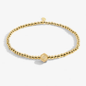 Share Happiness 'A Beautiful Day Starts With A Beautiful Mindset' Bracelet In Gold